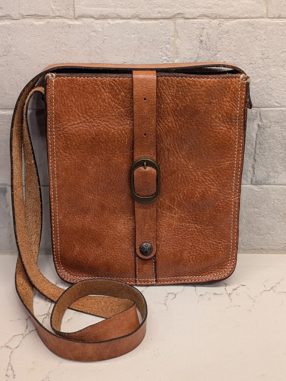 Patricia Nash Crossbody Bag - EUC - Brown 8.5x10x2 Inches